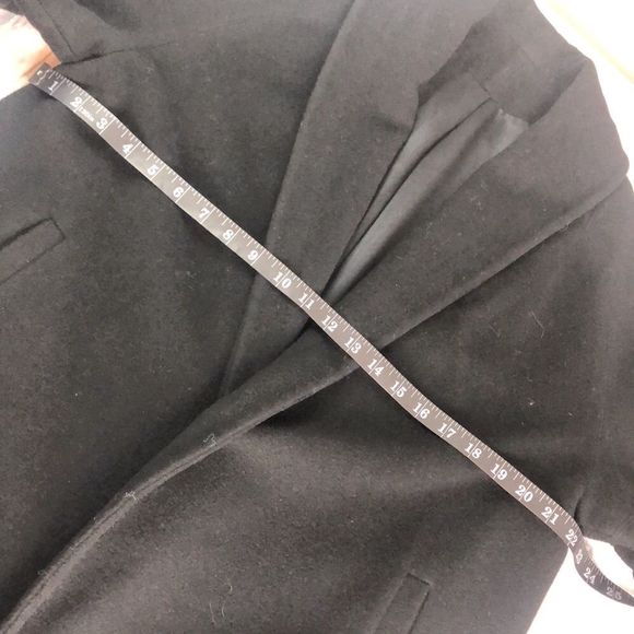 Vintage Fleurette Of California Black 3/4 Sleeve Cashmere Open Swing Coat - Picture 9 of 14